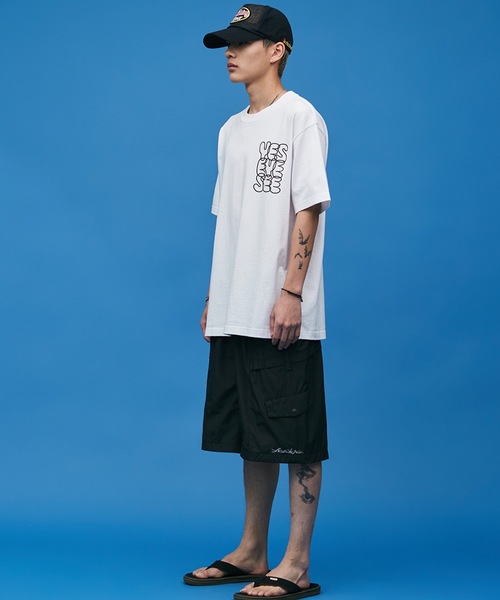 YESEYESEE（イエスアイシー）の「yeseyesee/イエスアイシー Paneled Comfort Shorts ナイロンショーツ（カーゴパンツ・メンズ・ネイビー/グリーン/ブラック・M/L/XL）」の19枚目の写真