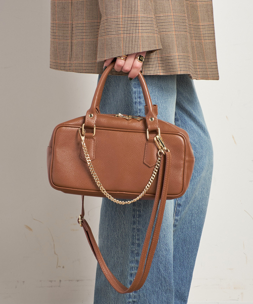 AULENTTI（オウレンティ）の「【AULENTTI/オウレンティ】別注トップハンドルバッグ（ハンドバッグ・レディース・ブラック/キャメル・FREE）」の4枚目の写真