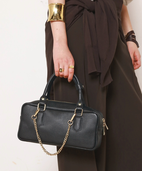 AULENTTI（オウレンティ）の「【AULENTTI/オウレンティ】別注トップハンドルバッグ（ハンドバッグ・レディース・ブラック/キャメル・FREE）」の19枚目の写真