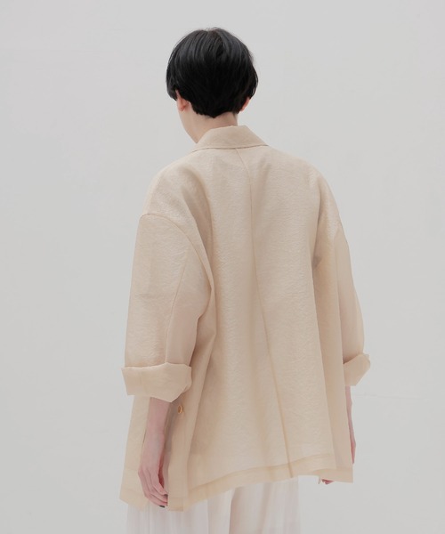 DRESSLAVE（ドレスレイブ）の「wrinkles organza big jacket(リンクルオーガンジービッグジャケット)（テーラードジャケット・レディース・ブラック/ベージュ・38）」の4枚目の写真