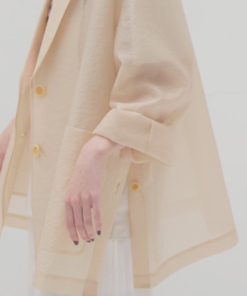 DRESSLAVE（ドレスレイブ）の「wrinkles organza big jacket(リンクルオーガンジービッグジャケット)（テーラードジャケット・レディース・ブラック/ベージュ・38）」の6枚目の写真