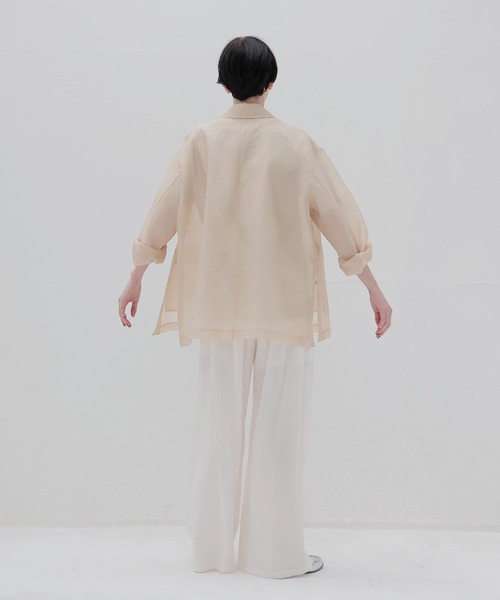 DRESSLAVE（ドレスレイブ）の「wrinkles organza big jacket(リンクルオーガンジービッグジャケット)（テーラードジャケット・レディース・ブラック/ベージュ・38）」の10枚目の写真