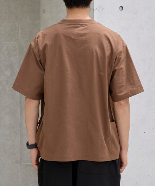 coen(コーエン)の「ハイカーテックライトウェイトTシャツ 【洗濯機洗い可・2WAYストレッチ・防シワ】(Tシャツ/カットソー・メンズ・ブラック/ブラウン/ダークグレー・S/M/L/XL)」の9枚目の写真