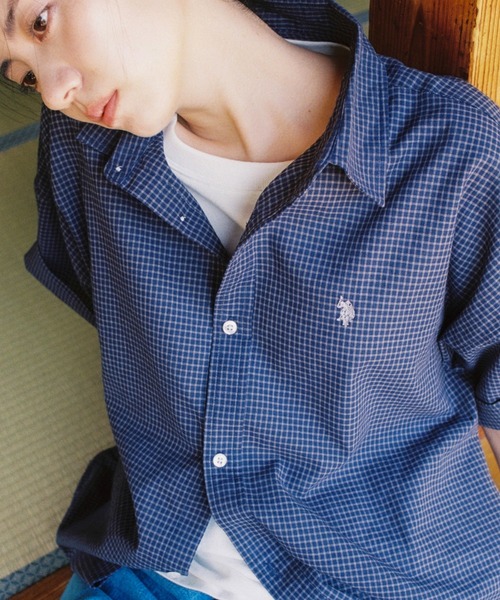BROKEN BASE（ブロークンベース）の「U.S. POLO ASSN　ハーフスリーブシャツ（シャツ/ブラウス・メンズ・ネイビー系/グレー系/ホワイト系・MEDIUM/LARGE）」の12枚目の写真