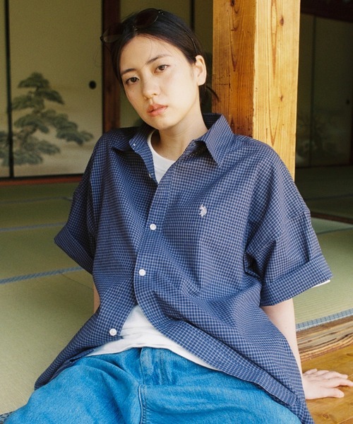 BROKEN BASE（ブロークンベース）の「U.S. POLO ASSN　ハーフスリーブシャツ（シャツ/ブラウス・メンズ・ネイビー系/グレー系/ホワイト系・MEDIUM/LARGE）」の19枚目の写真