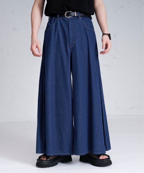 Ellno Loset(エルノロゼット)の「スーパーフレアバギーデニム(デニムパンツ・メンズ・ネイビー/ブラック・マルチサイズ)」の9枚目の写真