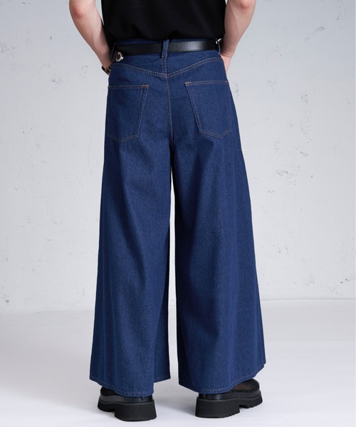 Ellno Loset(エルノロゼット)の「スーパーフレアバギーデニム(デニムパンツ・メンズ・ネイビー/ブラック・マルチサイズ)」の7枚目の写真