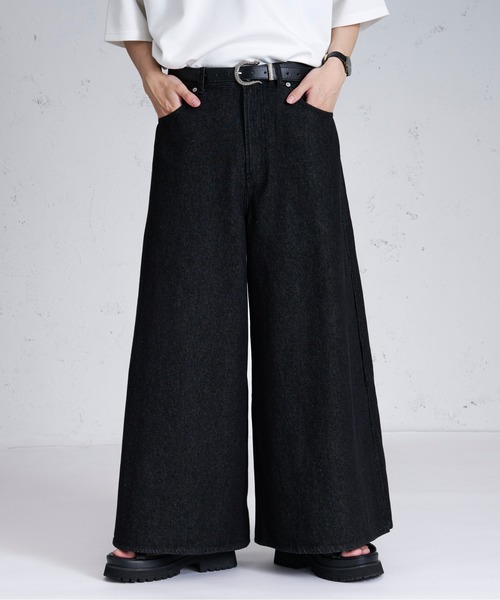 Ellno Loset(エルノロゼット)の「スーパーフレアバギーデニム(デニムパンツ・メンズ・ネイビー/ブラック・マルチサイズ)」の15枚目の写真