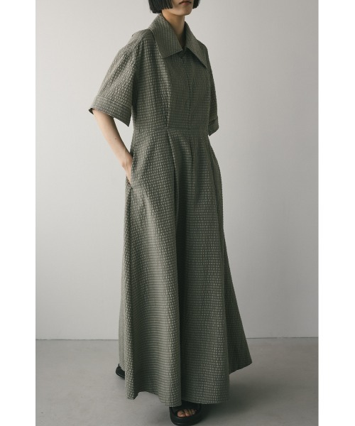 ビッグカラーフレアワンピース（ワンピース）｜STYLEMIXER（スタイル