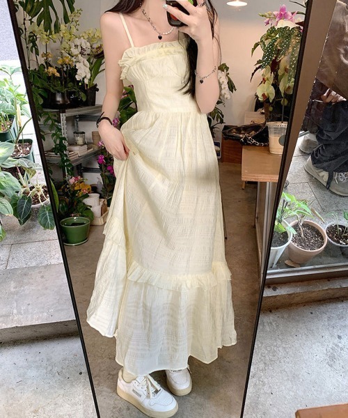 Miniministore(ミニミニストア)の「キャミワンピース ティアードワンピロング(ワンピース・レディース・アイボリー・L/M)」の9枚目の写真