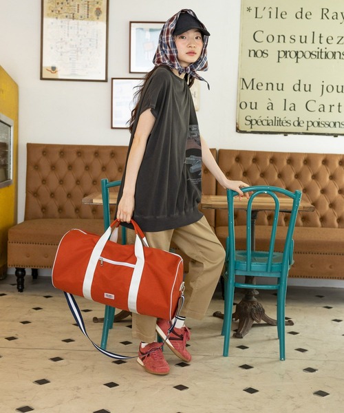 niko and...（ニコアンド）の「オリジナル撥水ロール2WAYボストンバッグ（ボストンバッグ・レディース・オレンジ/ネイビー・0）」の4枚目の写真