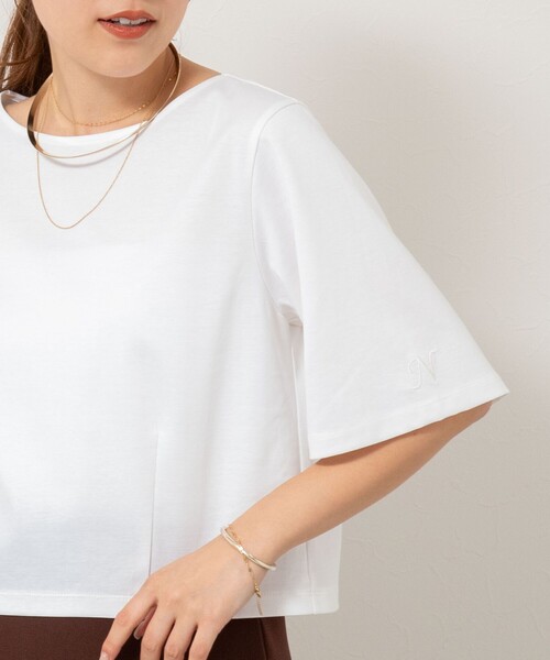 「NOLLEY'S」 半袖カットソー FREE ホワイト レディース NOLLEY'S tシャツ 衿付きプルオーバーカットソー レディース