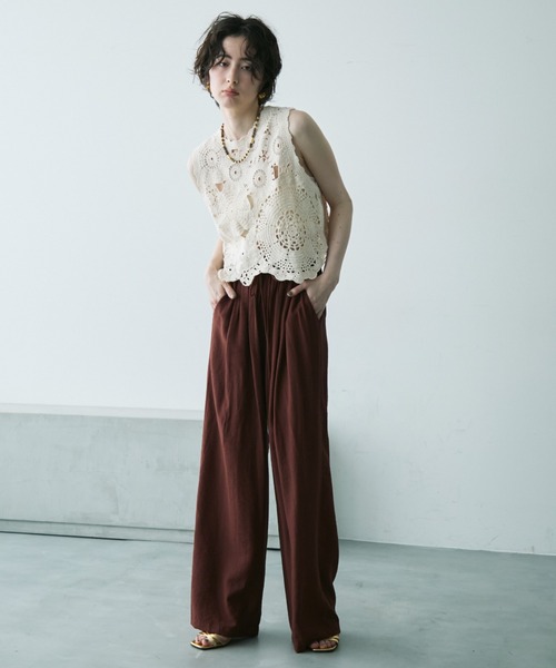 paco rabanne フラワートップス Rayon Jacquard Flower All Over Embroidery Top | Pasand by ne