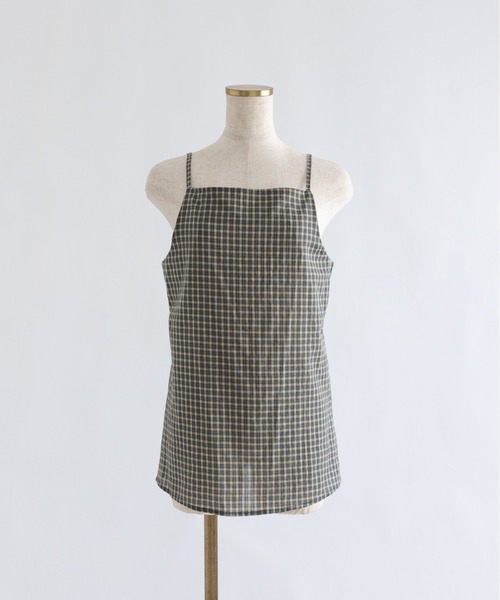 ブラウス シャツ Back Open Checked Camisole レディース EN NEUME（エンノイム）の「Back Open Checked Camisole（シャツ