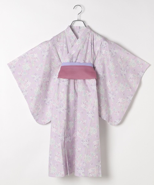 GLOBAL WORK（グローバルワーク）の「洗える簡単浴衣セット/T/575729（浴衣・キッズ・ピンク/ブルー・100cm/110cm/120cm）」の3枚目の写真