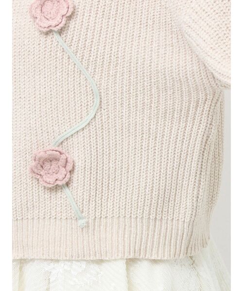 merry jenny（メリージェニー）の「お花咲いたzipニットカーディガン（カーディガン/ボレロ・レディース・アイボリー/ブルー/ピンク・FREE）」の22枚目の写真