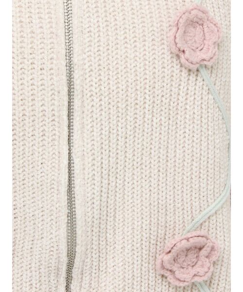 merry jenny（メリージェニー）の「お花咲いたzipニットカーディガン（カーディガン/ボレロ・レディース・アイボリー/ブルー/ピンク・FREE）」の9枚目の写真