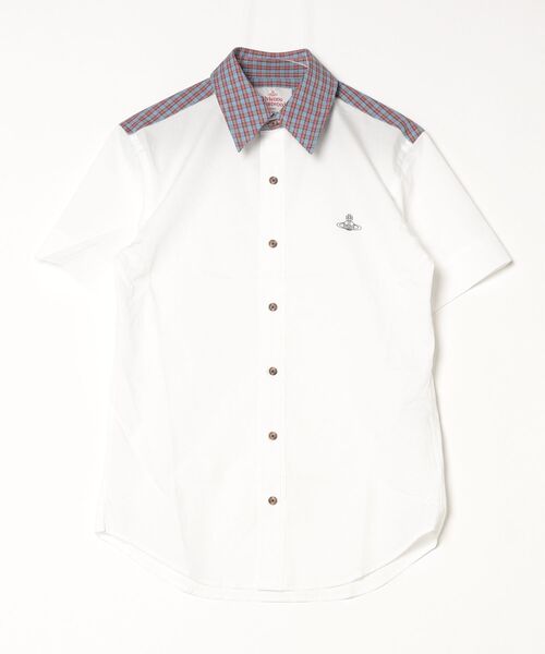 Vivienne Westwood MAN（ヴィヴィアンウエストウッドマン）の「DETAILED CHECK SHORT SLEEVE SHIRT（シャツ/ブラウス・メンズ・ブラック/ホワイト・S/L/M/XL）」の2枚目の写真