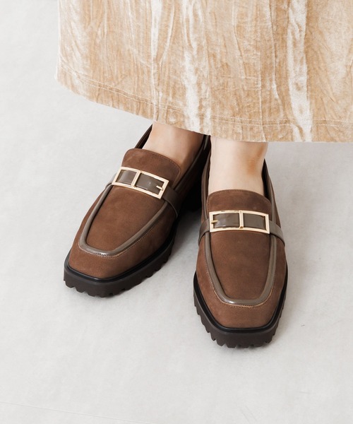 HIMIKO(ヒミコ)の「【HIMIKO】【撥水】トラックソールスクエアバックルローファー/651321(ローファー・レディース・ブラック/アイボリー/ブラウン・22.0cm/23.0cm/24.0cm/25.5cm/22.5cm/23.5cm/24.5cm/25.0cm)」の14枚目の写真