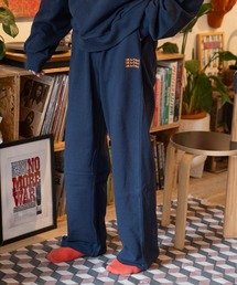 skoool（スクール）の「ロゴ刺繍ワイドスウェットパンツ／ストレートシルエット × コットン100％（スウェットパンツ）」