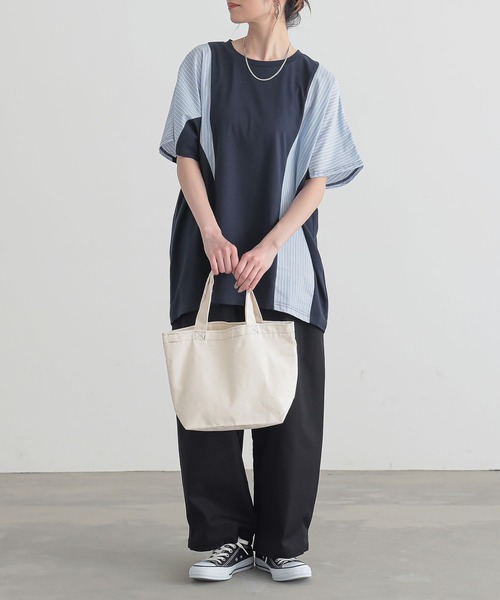 n'OrLABEL(ノアールレーベル)の「異素材切替ドルマンカットソー(Tシャツ/カットソー・レディース・アイボリー/モカ/ネイビー・FREE)」の16枚目の写真