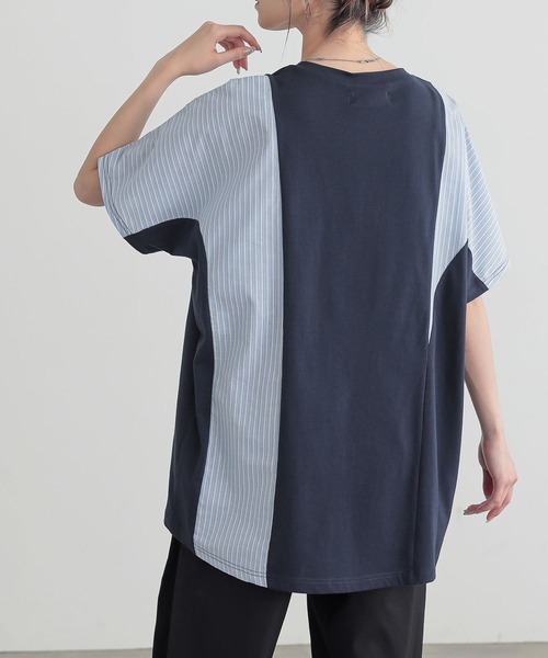n'OrLABEL(ノアールレーベル)の「異素材切替ドルマンカットソー(Tシャツ/カットソー・レディース・アイボリー/モカ/ネイビー・FREE)」の14枚目の写真