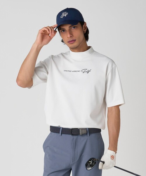 メンズ ロゴ モックネック ポロシャツ（Tシャツ/カットソー
