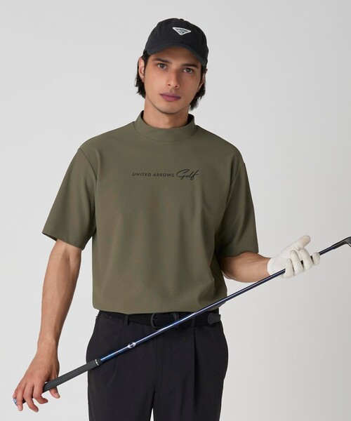 メンズ ロゴ モックネック ポロシャツ（Tシャツ/カットソー