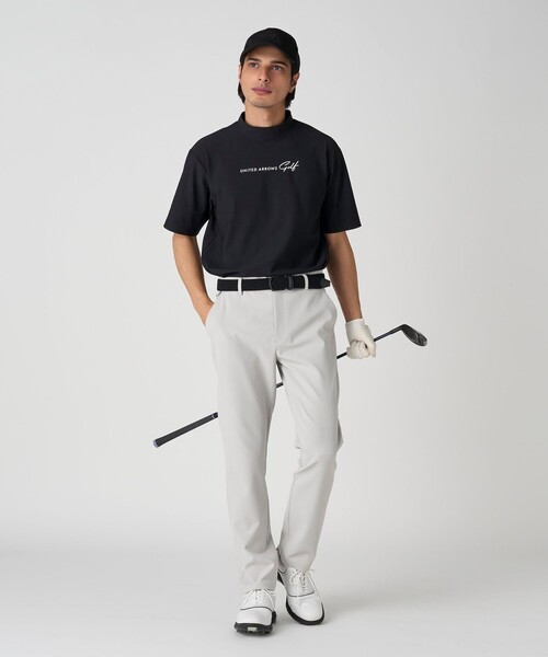 UNITED ARROWS GOLF モックネック　ポロシャツ UNITED ARROWS GOLF tシャツ メンズ ロゴ モックネック