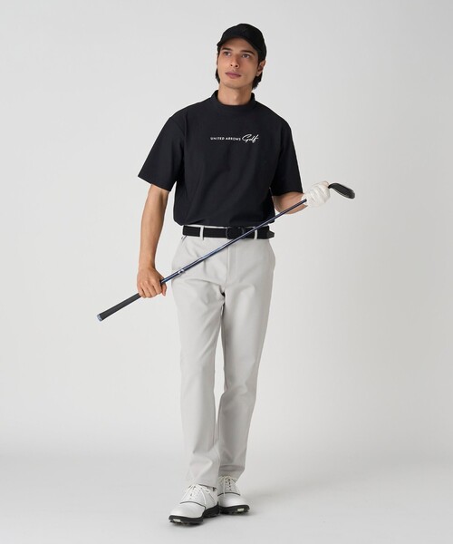 UNITED ARROWS GOLF ゴルフシャツ M　モックネック　グリーン UNITED ARROWS GOLF ゴルフシャツ M モックネック グリーン