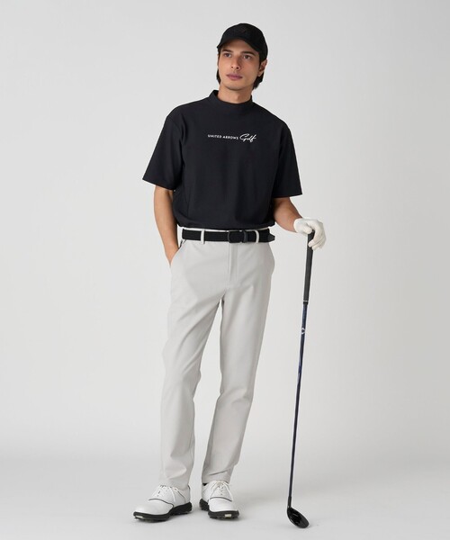 セール】メンズ ロゴ モックネック ポロシャツ（Tシャツ