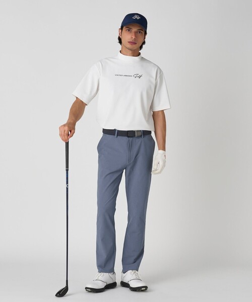 セール】メンズ ロゴ モックネック ポロシャツ（Tシャツ/カットソー