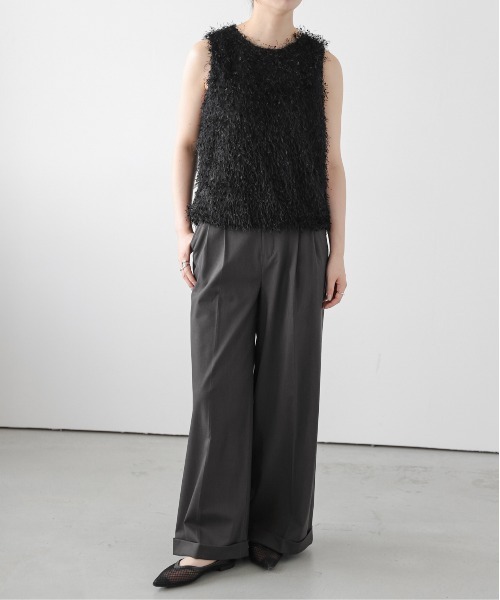 ワイドストレートスラックスパンツ ワイドストレートスラックスパンツ