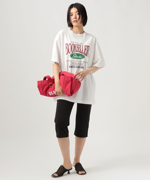 BAYFLOW（ベイフロー）の「グラフィックBIGTシャツ（Tシャツ/カットソー・レディース・レッド/オレンジ/ブルー・FREE）」の4枚目の写真