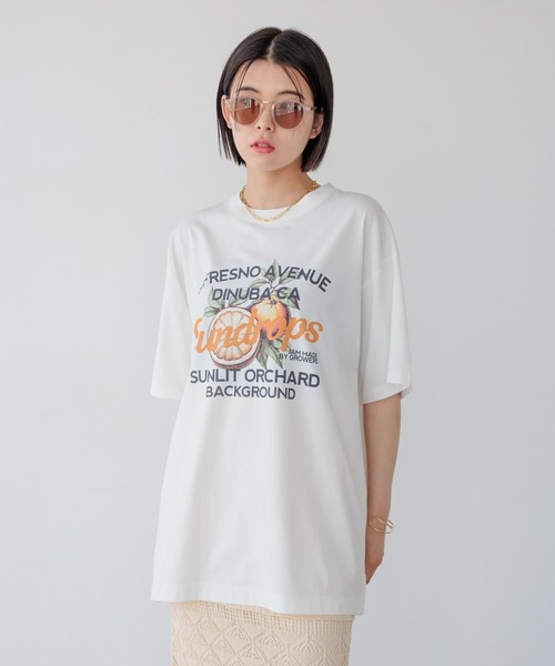 BAYFLOW（ベイフロー）の「グラフィックBIGTシャツ（Tシャツ/カットソー・レディース・レッド/オレンジ/ブルー・FREE）」の22枚目の写真