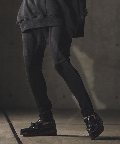 GLIMCLAP(グリムクラップ)の「mp13875-High-rise slim-fit pants-Bonded fleece-lined double-knit fabric- スリムパンツ(その他パンツ・メンズ・チャコール/オフホワイト/ブラック・S/M/L)」の5枚目の写真