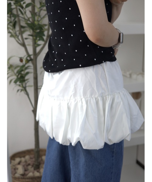 Vini(ヴィニ)の「バルーン ボリューム キュロット(その他パンツ・レディース・ホワイト・FREE)」の5枚目の写真