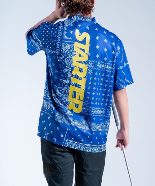 STARTER(スターター)の「【STARTER GOLF】スターターゴルフ BANDANA MOCK NECK TEE モックネック Tシャツ SG-123004(Tシャツ/カットソー・メンズ・ブラック/レッド/ネイビー・M/L)」の2枚目の写真