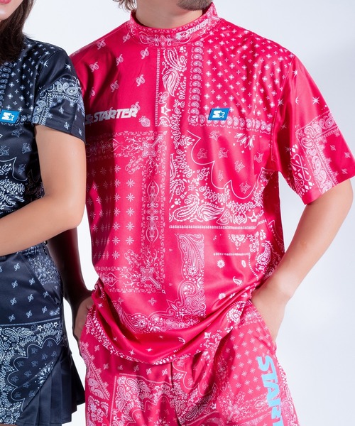 STARTER(スターター)の「【STARTER GOLF】スターターゴルフ BANDANA MOCK NECK TEE モックネック Tシャツ SG-123004(Tシャツ/カットソー・メンズ・ブラック/レッド/ネイビー・M/L)」の3枚目の写真