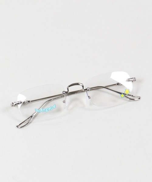 セール】リムレスメガネ/フレームレスメガネ/絵柄プリント