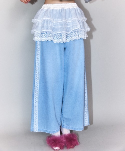 〖Candy Stripper〗CHINA DENIM FLARE パンツ Candy Stripper（キャンディストリッパー）の「CHINA DENIM