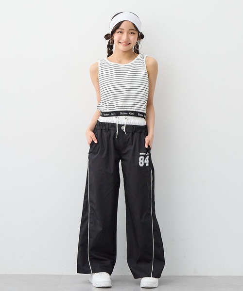 BISKEE（ビスキー）の「ダブルウエスト ナンバーロゴワイドパンツ（カーゴパンツ・キッズ・ブラック/ネイビー・140cm/150cm/160cm）」の15枚目の写真