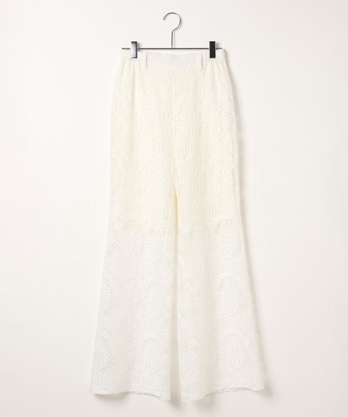 PAGEBOY（ページボーイ）の「レースワイドフレアパンツ（その他パンツ・レディース・ホワイト/ブラック・FREE）」の15枚目の写真