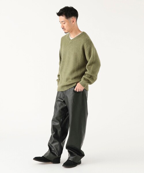 B:MING by BEAMS(ビーミングバイビームス)の「フェイクレザー ワイド パンツ(その他パンツ・メンズ・ブラック・XL/L/M/S)」の3枚目の写真