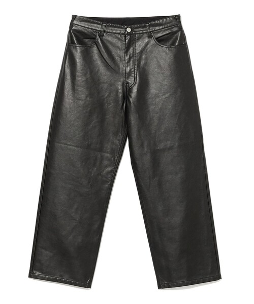 B:MING by BEAMS(ビーミングバイビームス)の「フェイクレザー ワイド パンツ(その他パンツ・メンズ・ブラック・XL/L/M/S)」の7枚目の写真