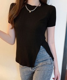 サイドスリット 半袖 Tシャツ