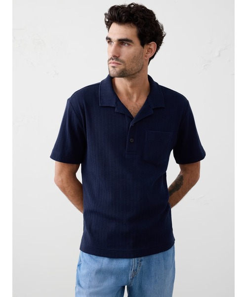 BANANA REPUBLIC FACTORY STORE(バナナリパブリック ファクトリーストア)の「BANANA REPUBLIC FACTORY STORE バーティカルテクスチャー ポケットポロシャツ(ポロシャツ・メンズ・ベージュ/ネイビー/アイボリー・S/M/L/XL)」の3枚目の写真