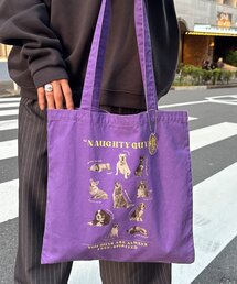 SOUNDSGOOOOD（サウンズグッド）の「【SOUNDSGOOOOD】犬プリントチャーム付きトートバッグ（トートバッグ）」