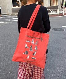 SOUNDSGOOOOD（サウンズグッド）の「【SOUNDSGOOOOD】犬プリントチャーム付きトートバッグ（トートバッグ）」
