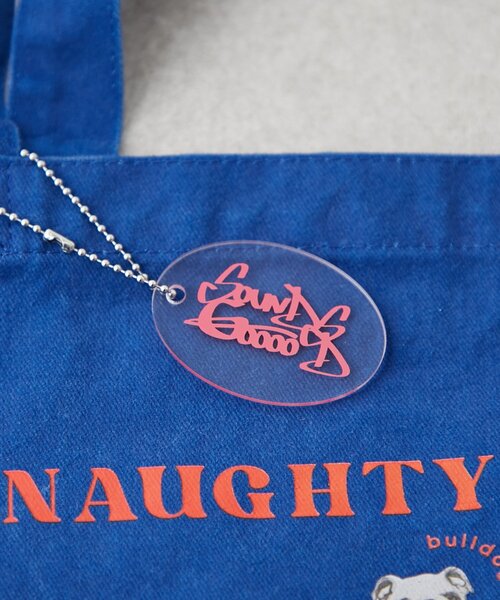 SOUNDSGOOOOD（サウンズグッド）の「【SOUNDSGOOOOD】犬プリントチャーム付きトートバッグ（トートバッグ・レディース・ピンク/ブルー/ブラック/オレンジ/パープル/グリーン/ブラウン・ONE SIZE）」の19枚目の写真